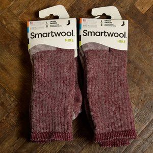 NEW - 2-PAIRS of Smartwool Mens Hike Merino Wool Crew Socks - Large L